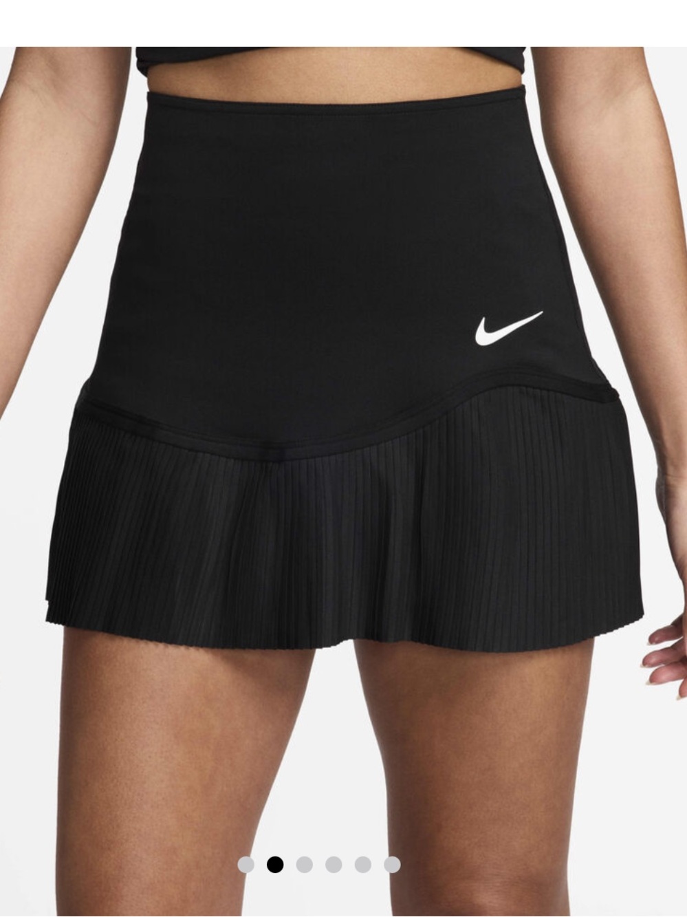 Nike Court Advantage Dri-FIT Black Pleated Tennis Skirt/Skort Size Small